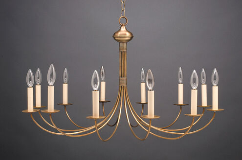 Hunter 1 Light 34 inch Antique Brass Chandelier Ceiling Light