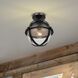 Lincoln 1 Light 11 inch Matte Black Semi Flush Mount Ceiling Light