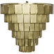 Shield 4 Light 28 inch Antique Brass Chandelier Ceiling Light