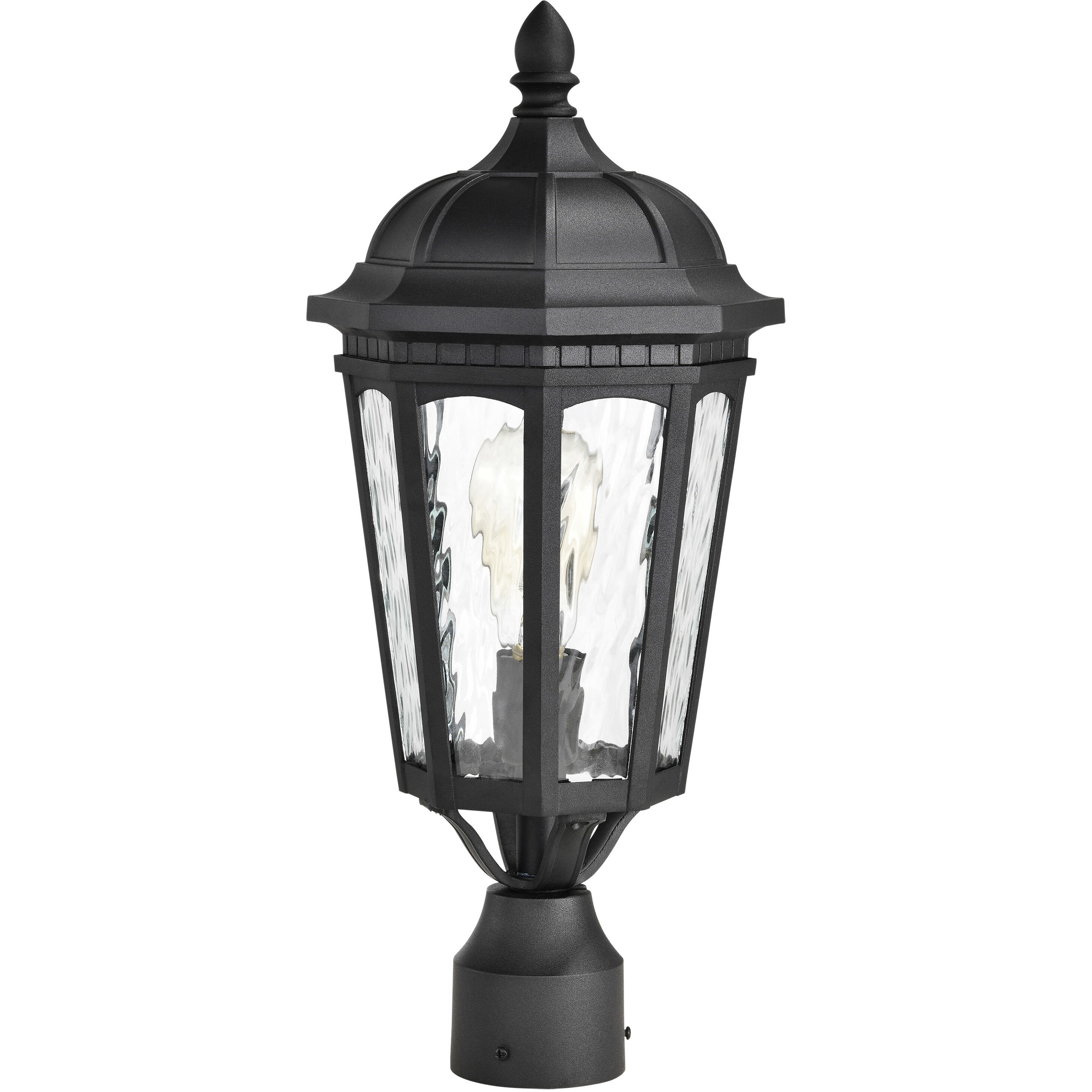 East River 20 inch Matte Black Post Lantern