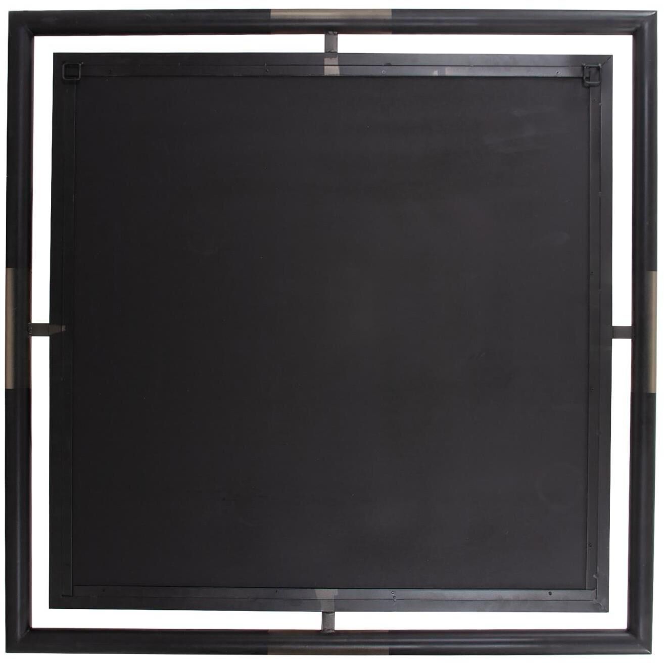 Fitzgerald 48 X 48 inch Black and Brass Mirror, Large