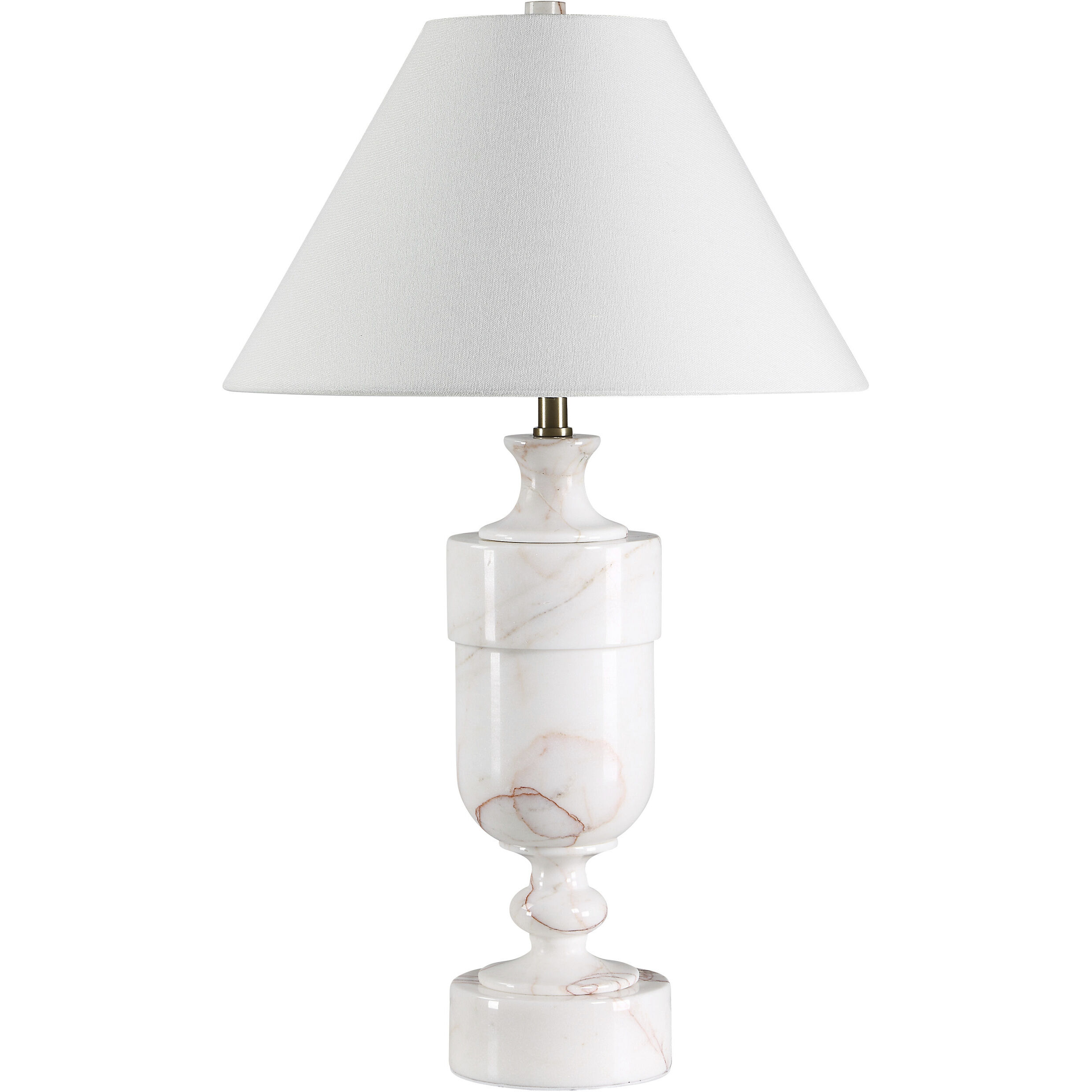 Katn 26 inch White Marble Table Lamp Portable Light