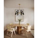 Alora Mood Blake 6 Light 32 inch Matte Black Chandelier Ceiling Light in Matte Black and Aged Gold