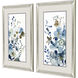 Florals Blue and Brown and Gray Framed Art, Propac