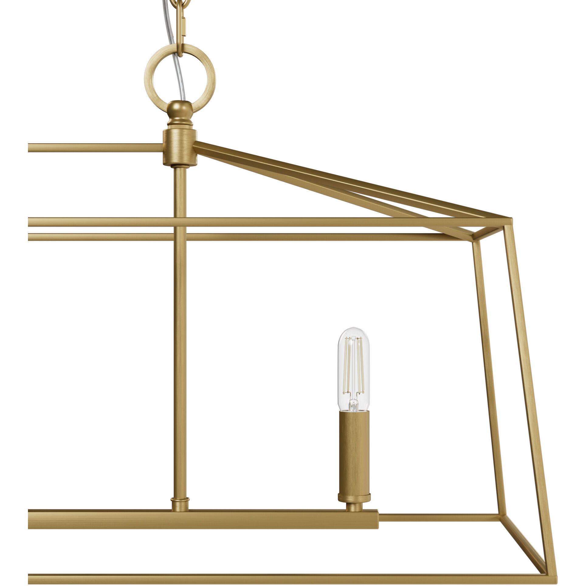 Fair Oaks 4 Light 40 inch Luxe Gold Linear Chandelier Ceiling Light, Medium