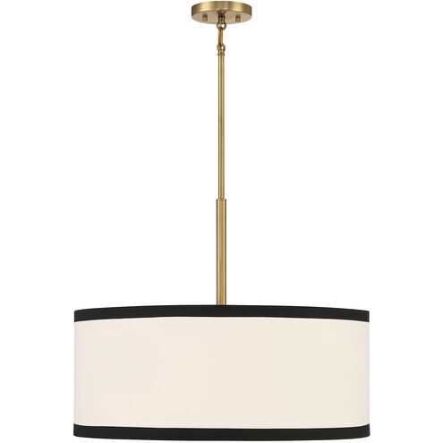 Transitional 5 Light 24 inch Natural Brass Pendant Ceiling Light