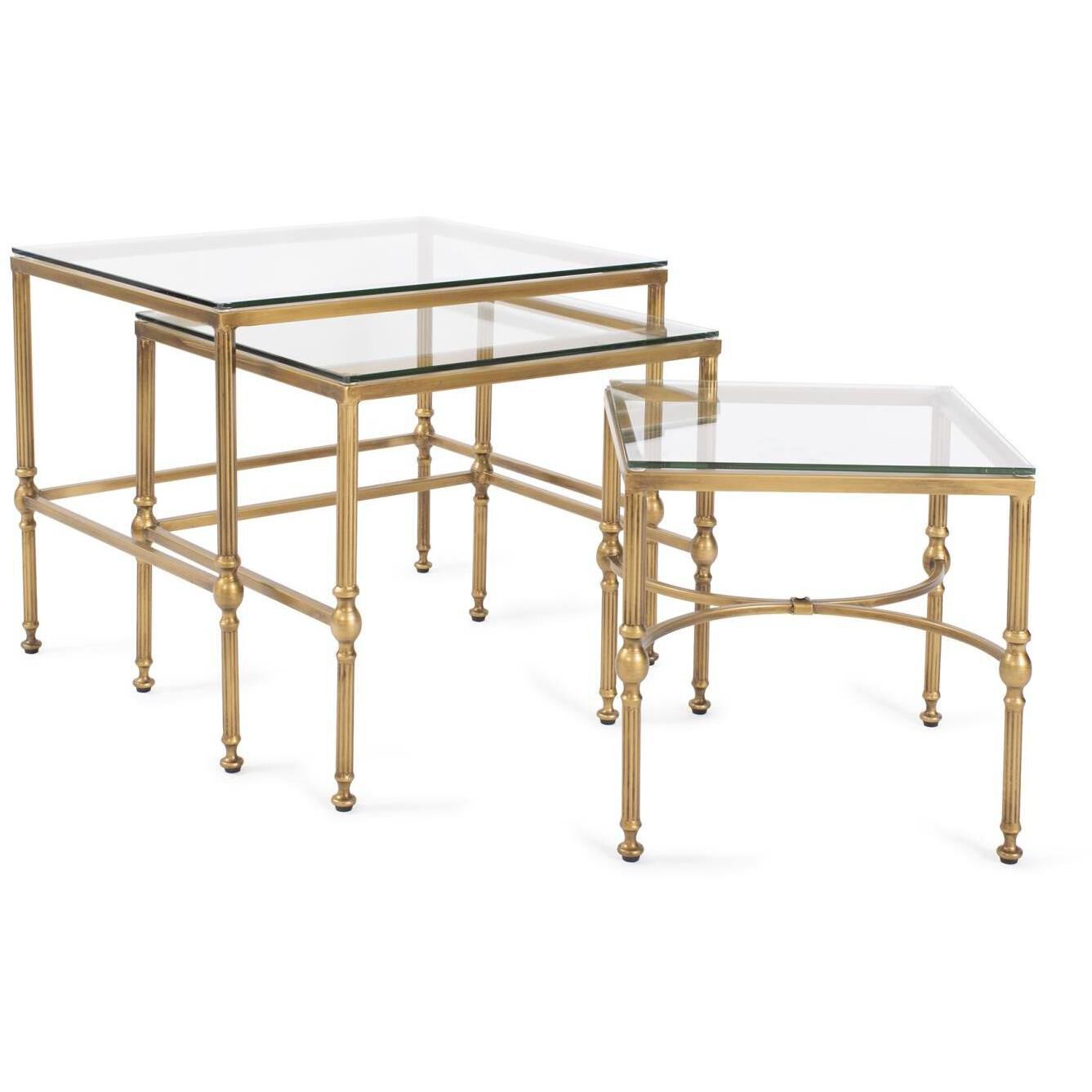 Bonnifait 22 X 18.25 inch Antique Bronze Nesting Tables