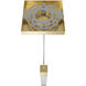 Original Glacier Avenue LED 2 inch Brushed Brass Pendant Ceiling Light in Clear