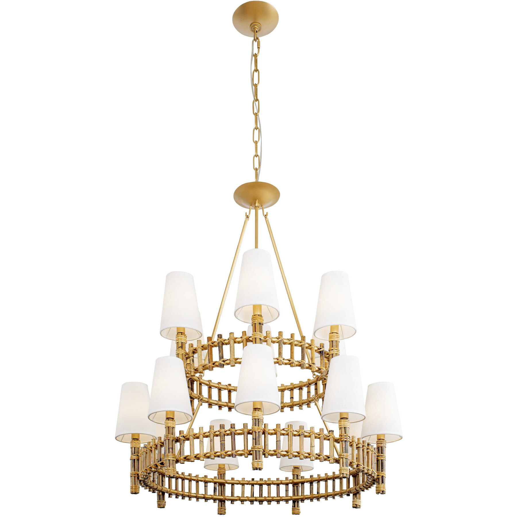 Nevis LED 36 inch French Gold Chandelier Ceiling Light