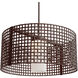 Tweed 1 Light 24.5 inch Flat Bronze Chandelier Ceiling Light, Drum