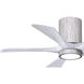 Atlas Irene-5HLK 42 inch Barnwood Tone with Matte White Blades Ceiling Fan in Barn Wood, Flush Mounted