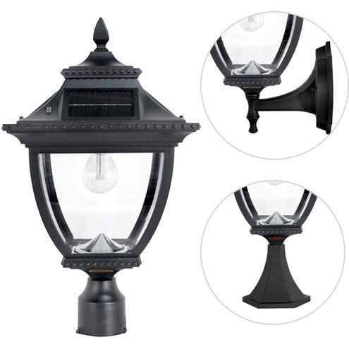 Pagoda LED 22 inch Black Outdoor Post Light, Solar
