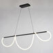 Bowman LED 57.5 inch Matte Black Linear Chandelier Ceiling Light