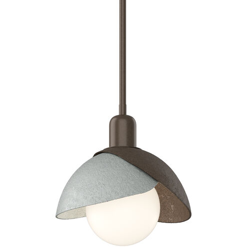 Brooklyn 1 Light 9.4 inch Bronze and Vintage Platinum Mini Pendant Ceiling Light in Bronze/Vintage Platinum