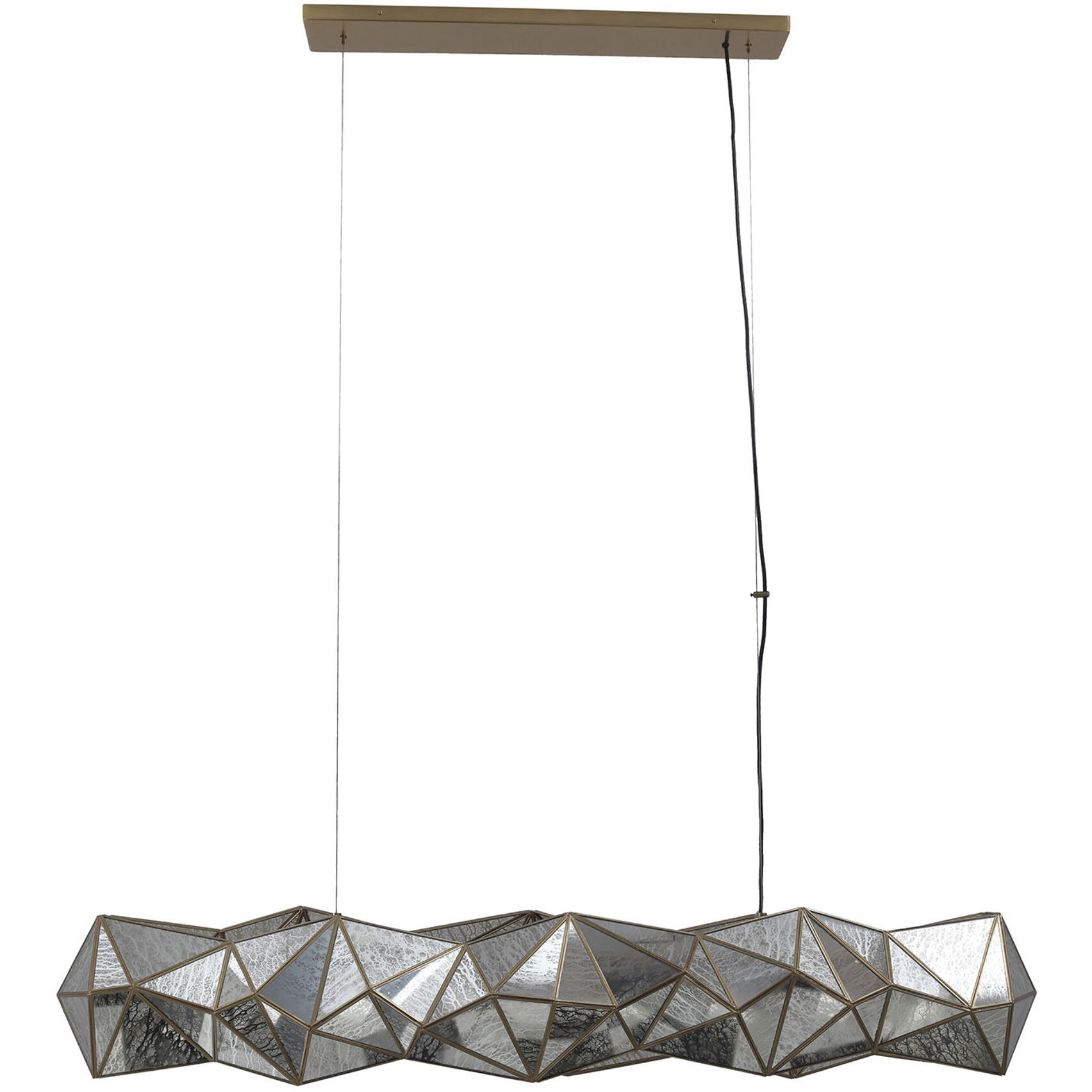 Geo-Gem 6 Light 62.2 inch Brass Antique Island Light Ceiling Light