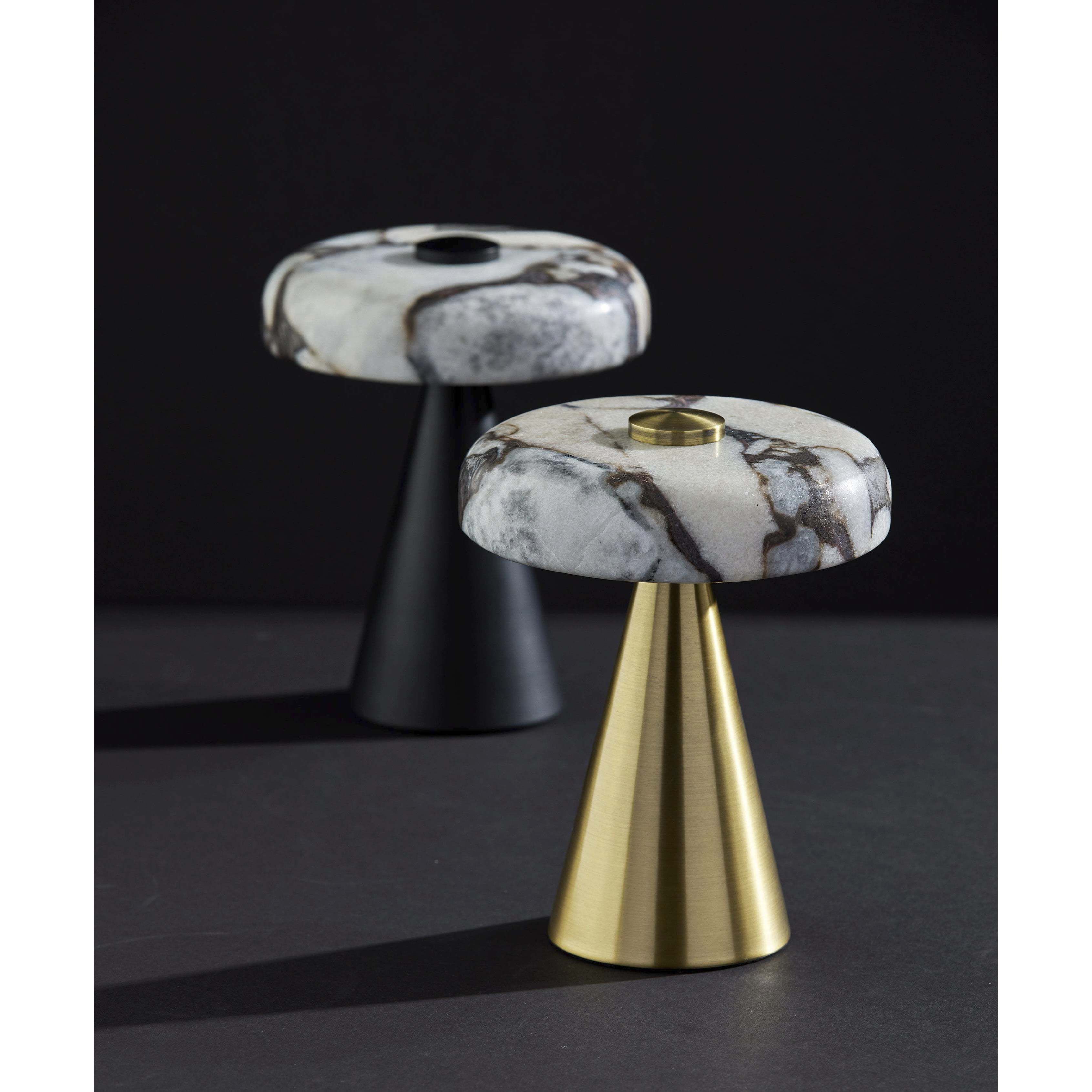 Randy 9 inch 3.00 watt Antique Brass Cordless Table Lamp Portable Light