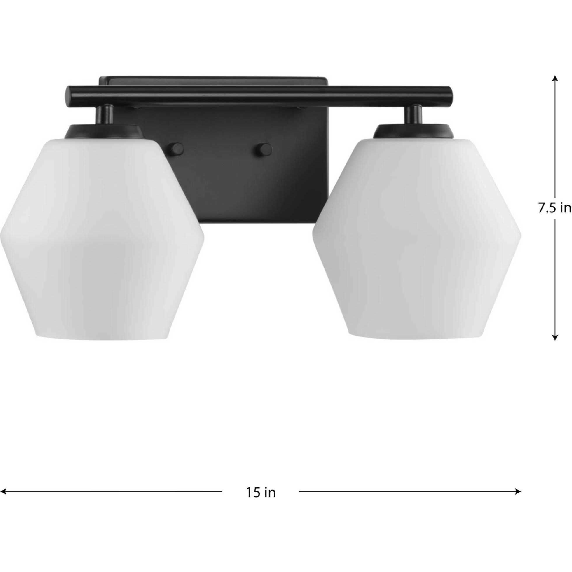 Copeland 2 Light 15 inch Matte Black Vanity Light Wall Light