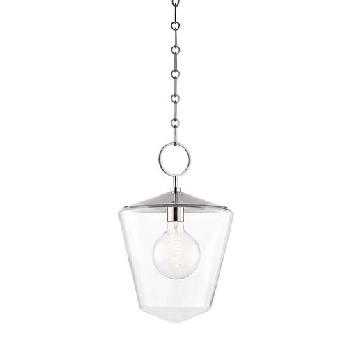 Greene 1 Light 11.75 inch Polished Nickel Pendant Ceiling Light