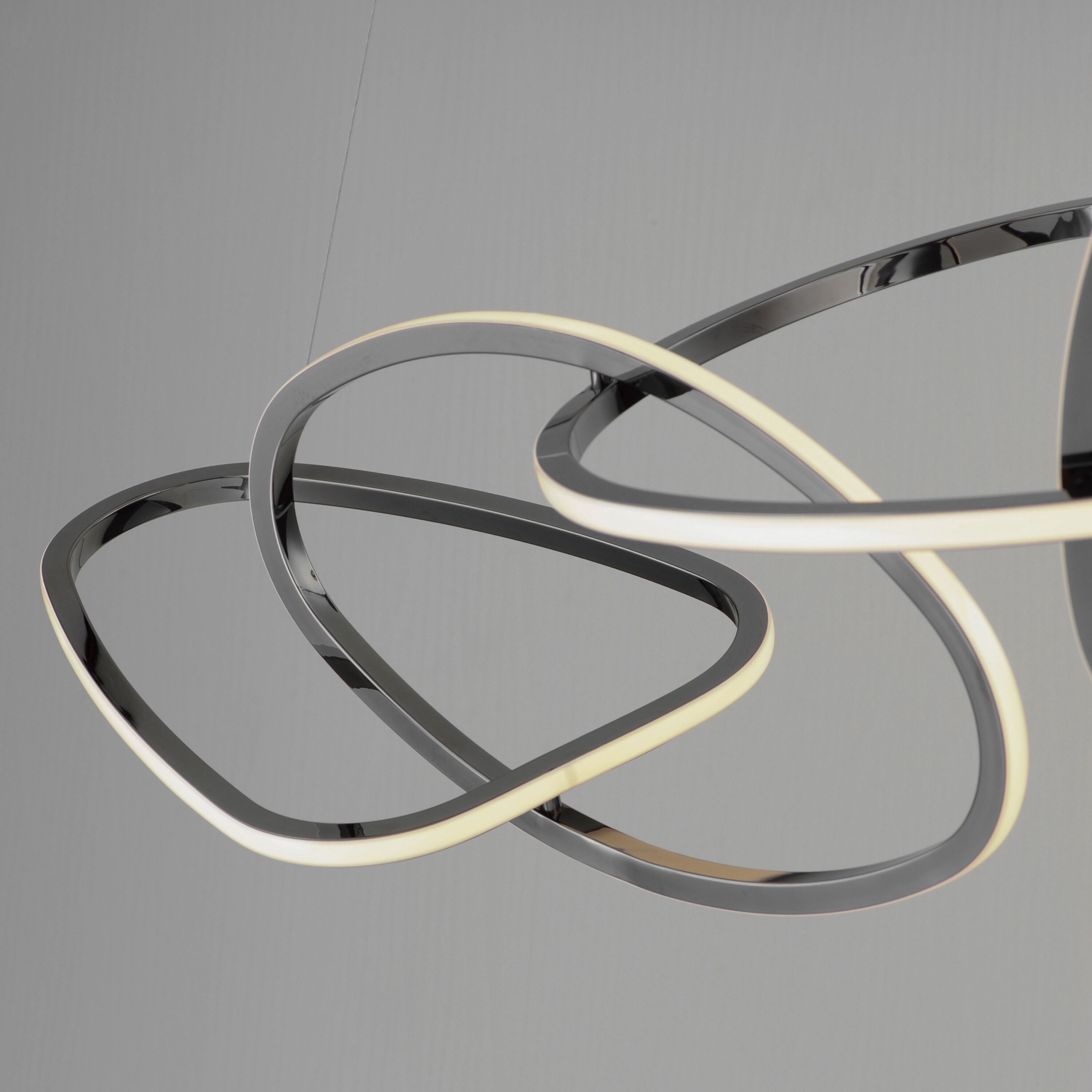 Unity LED 55 inch Black Chrome Linear Pendant Ceiling Light