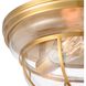 Manhattan Boutique 2 Light 13 inch Brushed Brass Flush Mount Ceiling Light
