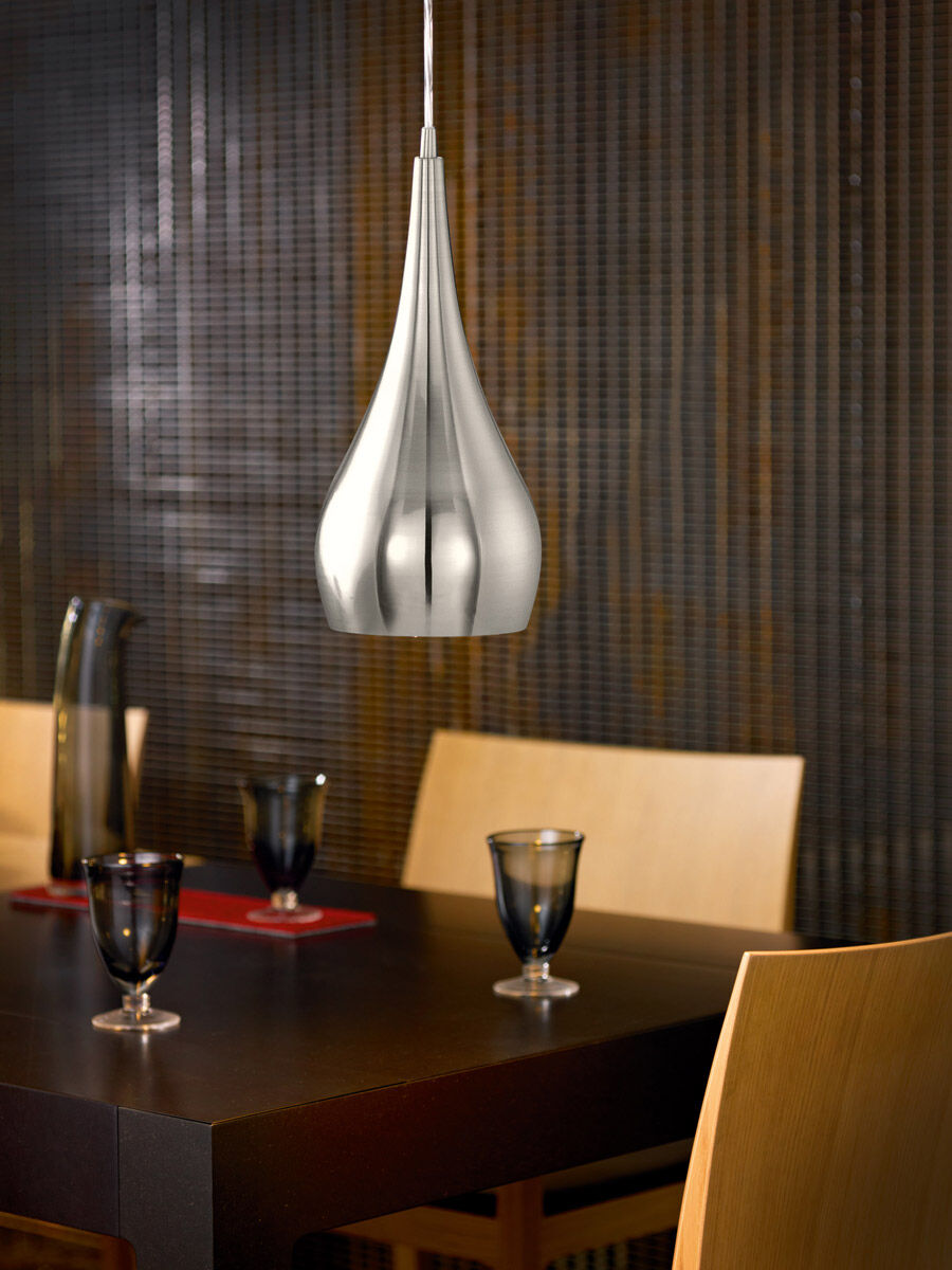 Eglo Reale 1-Light Mini Pendant in Matte Nickel 92076A