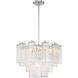 Addis 6 Light 19.75 inch Polished Chrome Chandelier Ceiling Light in Tronchi Glass Clear