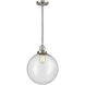 Franklin Restoration Beacon LED 12 inch Brushed Satin Nickel Mini Pendant Ceiling Light in Seedy, Franklin Restoration