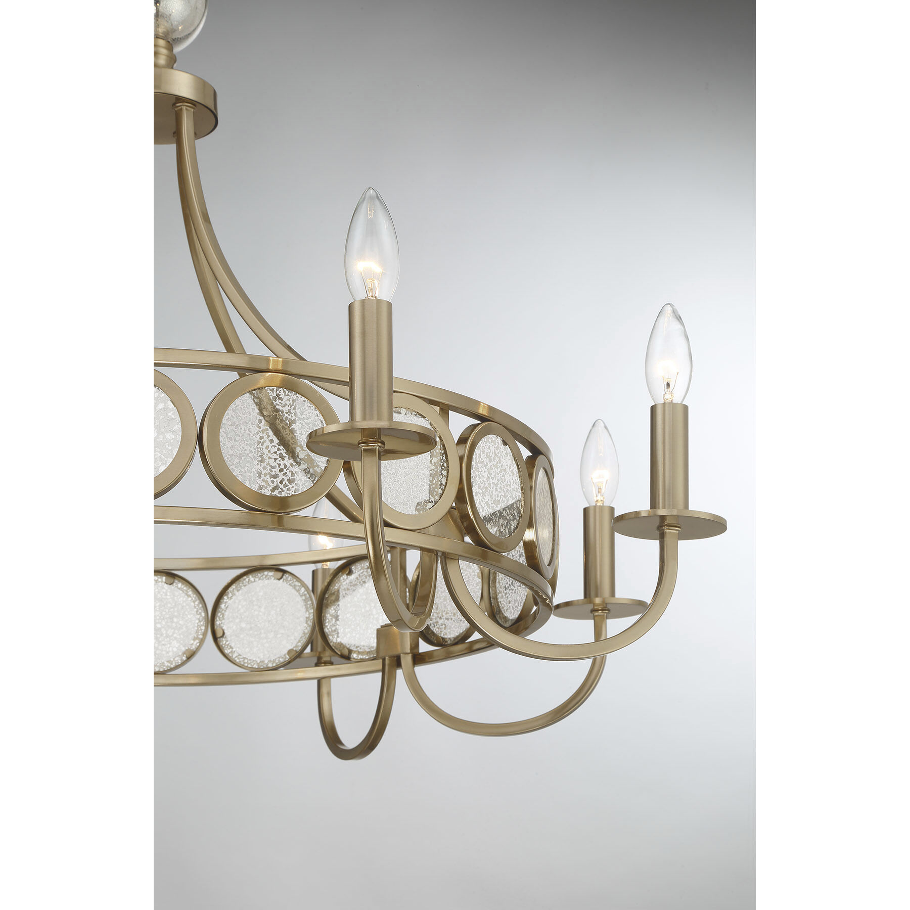 Hearst 8 Light 33 inch Noble Brass Chandelier Ceiling Light