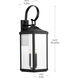 Gibbes Street 3 Light 31 inch Textured Black Outdoor Wall Lantern, Large, Design Series