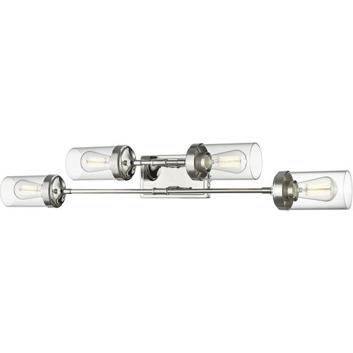 Calliope 4 Light 38 inch Polished Nickel Vanity Wall Light