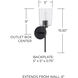 Greyson 1 Light 5 inch Matte Black Sconce Wall Light