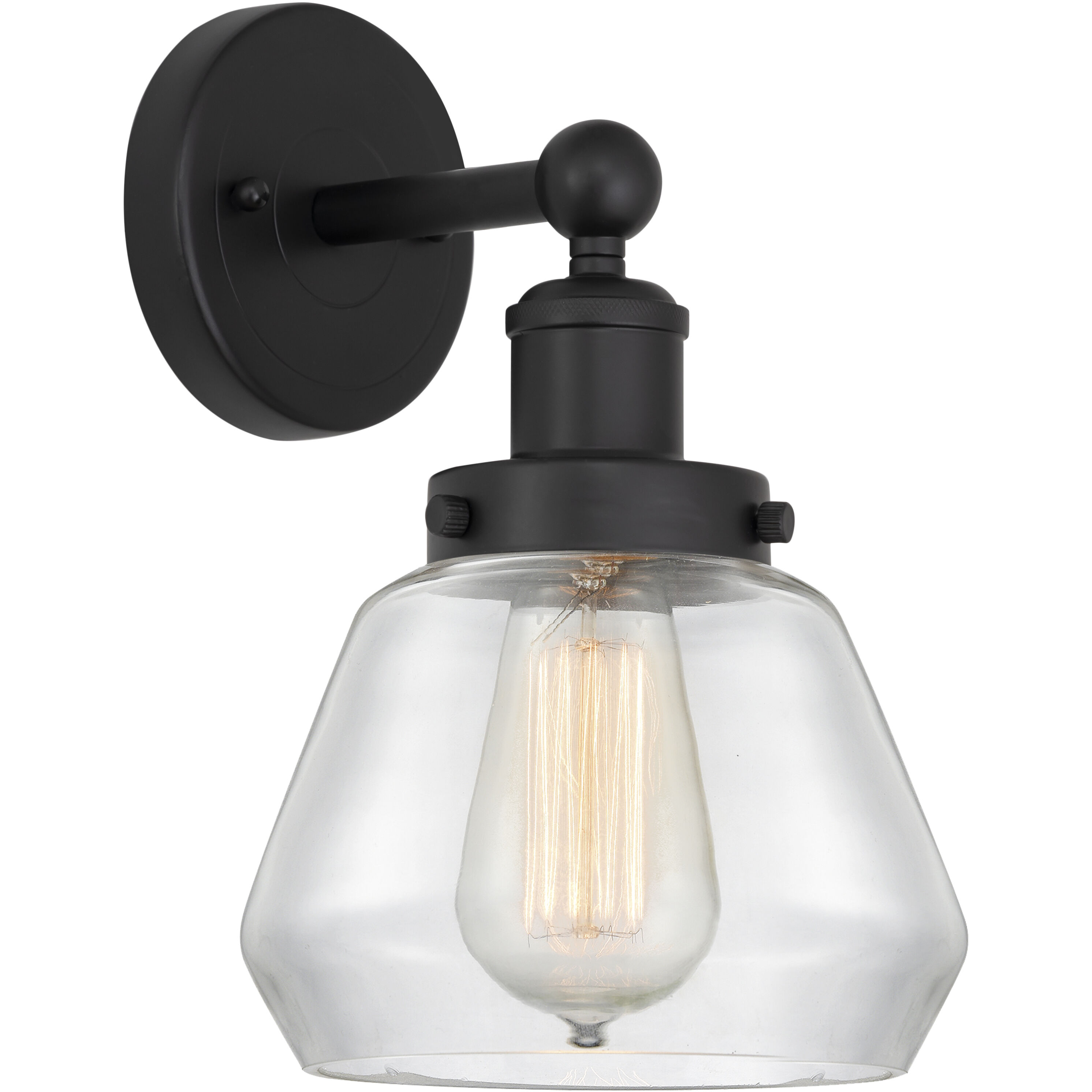 Fulton 1 Light 6.5 inch Matte Black Sconce Wall Light