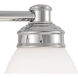 Spencer 2 Light 14.75 inch Chrome with Opal Vanity Light Wall Light