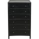 Hampton Hand Rubbed Black Dresser, Tall Boy