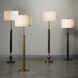 Marcus 61 inch 100.00 watt Antique Brass Metal Floor Lamp Portable Light