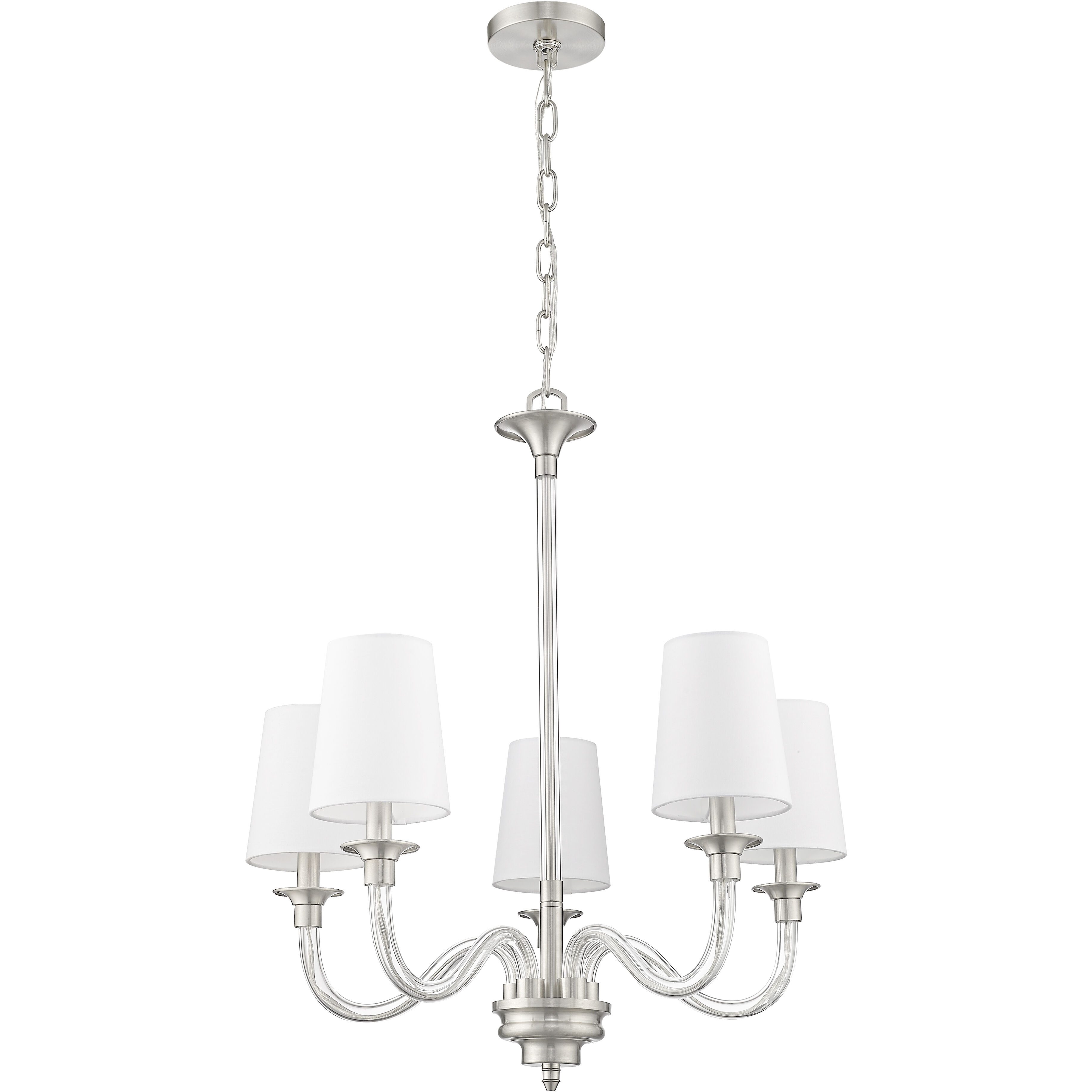 Katerina 5 Light 24 inch Brushed Nickel Chandelier Ceiling Light