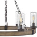 Open Air Sawyer 6 Light 24 inch Sequoia with Iron Rust Outdoor Hanging in Non-LED