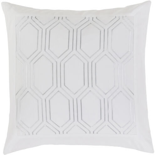 Empire 26 X 26 inch White, Light Gray Euro Sham