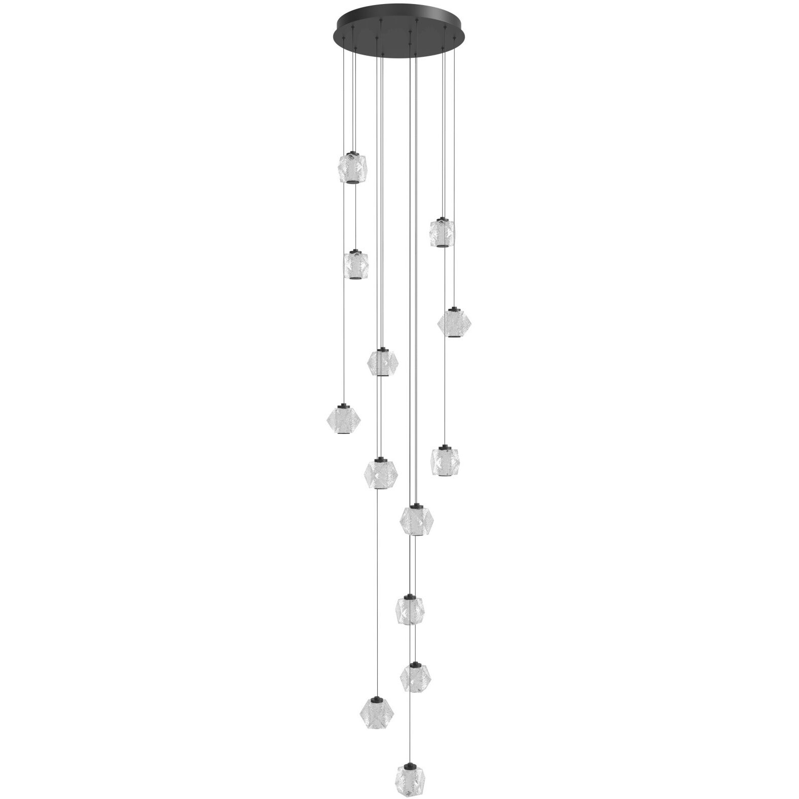 Beluga LED 22 inch Black Multi Port Pendant Ceiling Light
