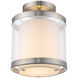 Lux 1 Light 8 inch Brushed Nickel Pendant/Semi-Flush Ceiling Light
