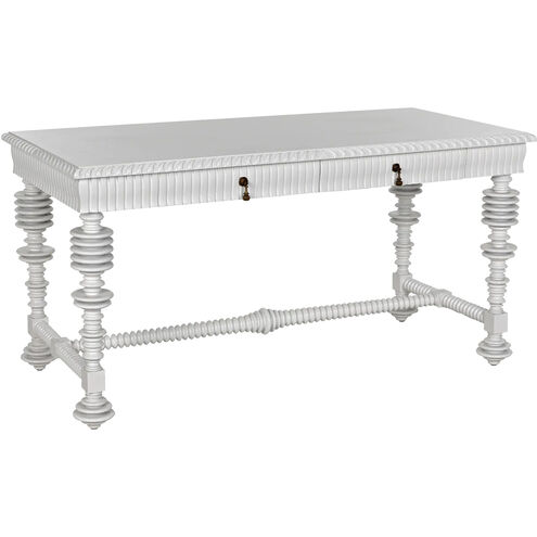 Portuguese 60 X 28 inch Solid White Desk, Small