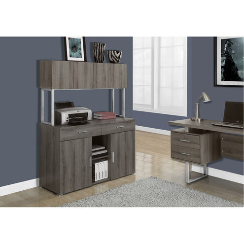 Pitcairn Dark Taupe and Silver Office Cabinet