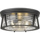 Cape Harbor 3 Light 16 inch Matte Black Flush Mount Ceiling Light