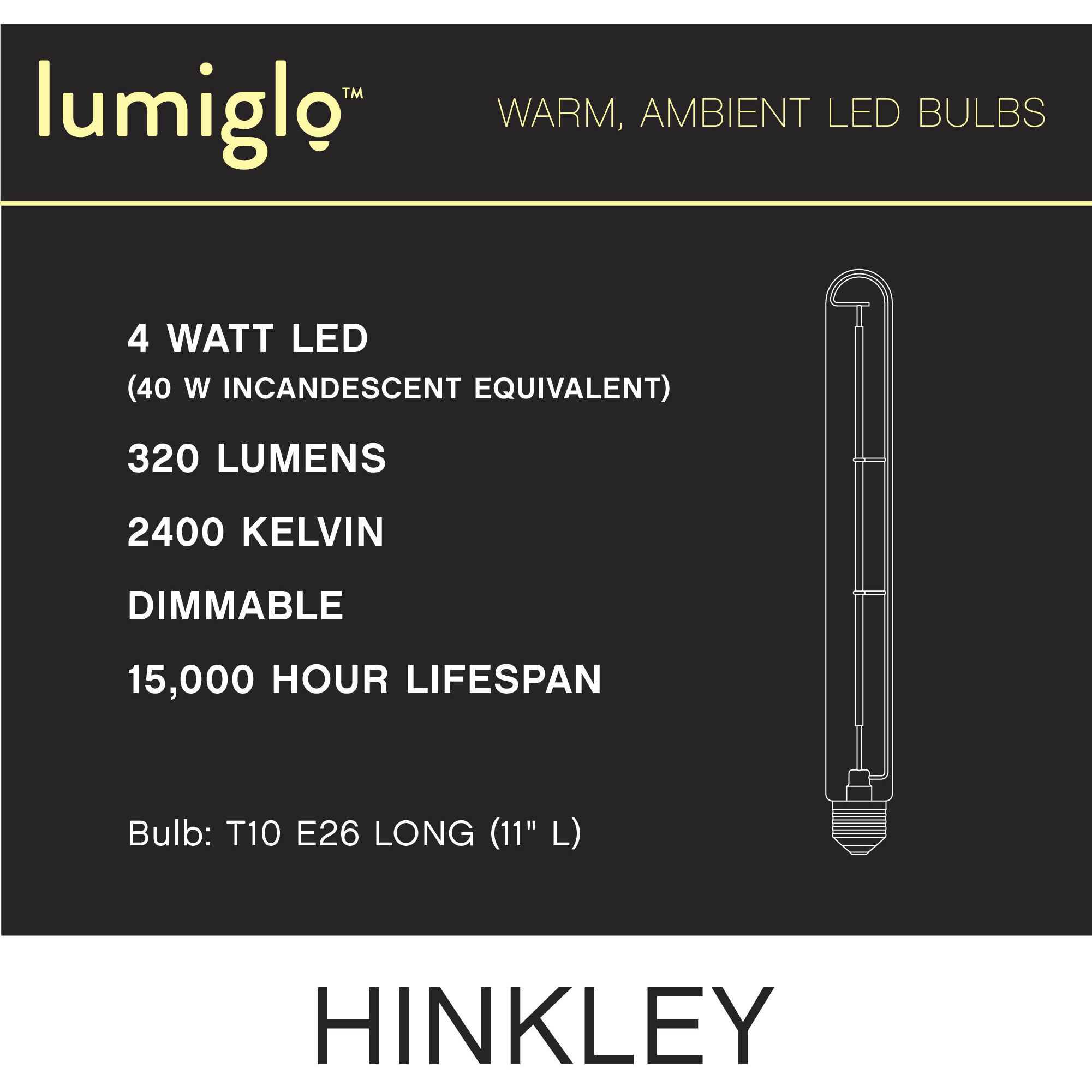 LumiGlo Med. 4.00 watt 120v 2400 LED Bulb