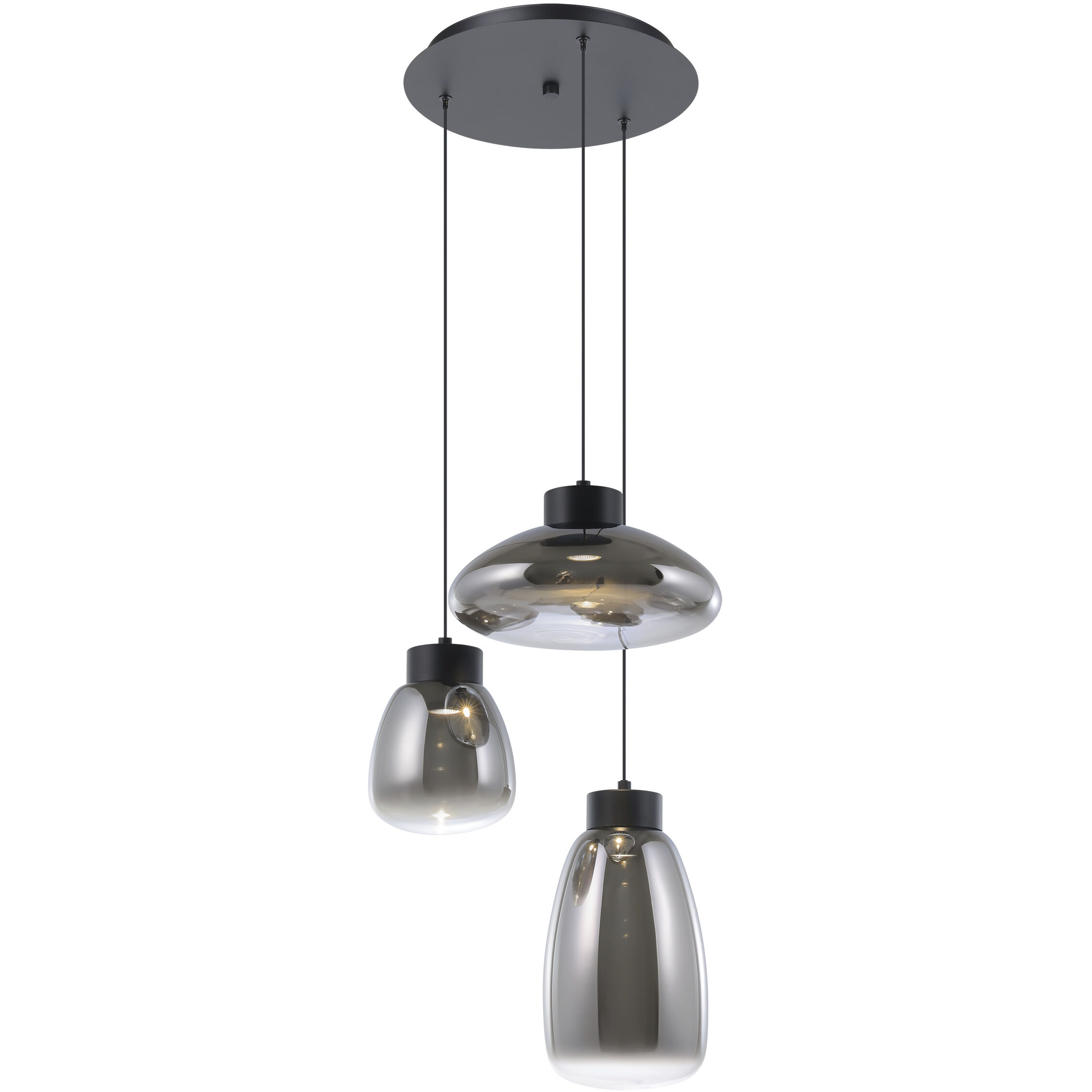 Sarnarra LED 17.44 inch Black Pendant Ceiling Light