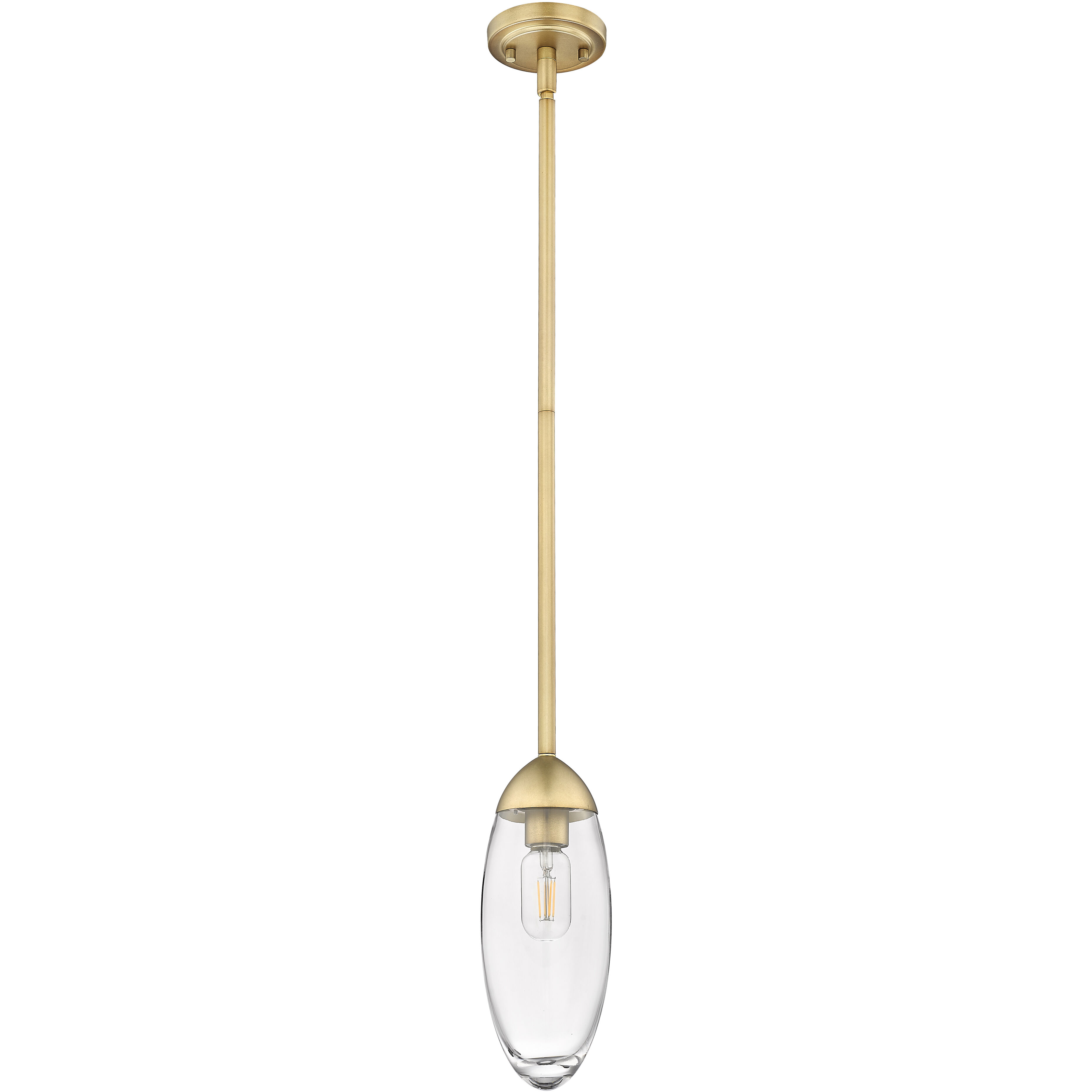 Arden 1 Light 4.5 inch Rubbed Brass Pendant Ceiling Light