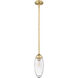 Arden 1 Light 4.5 inch Rubbed Brass Pendant Ceiling Light