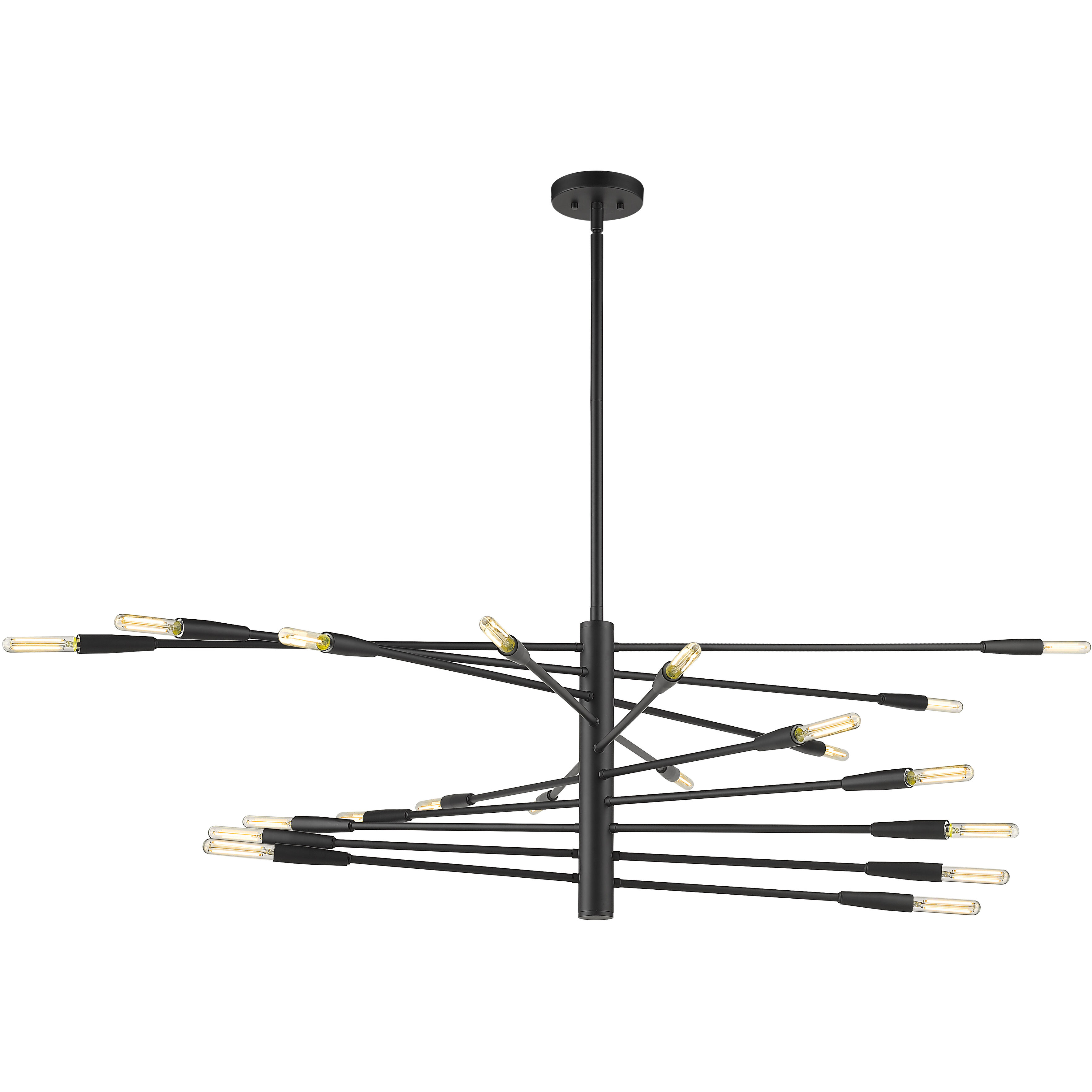 Ascension 20 Light 47.5 inch Matte Black Chandelier Ceiling Light