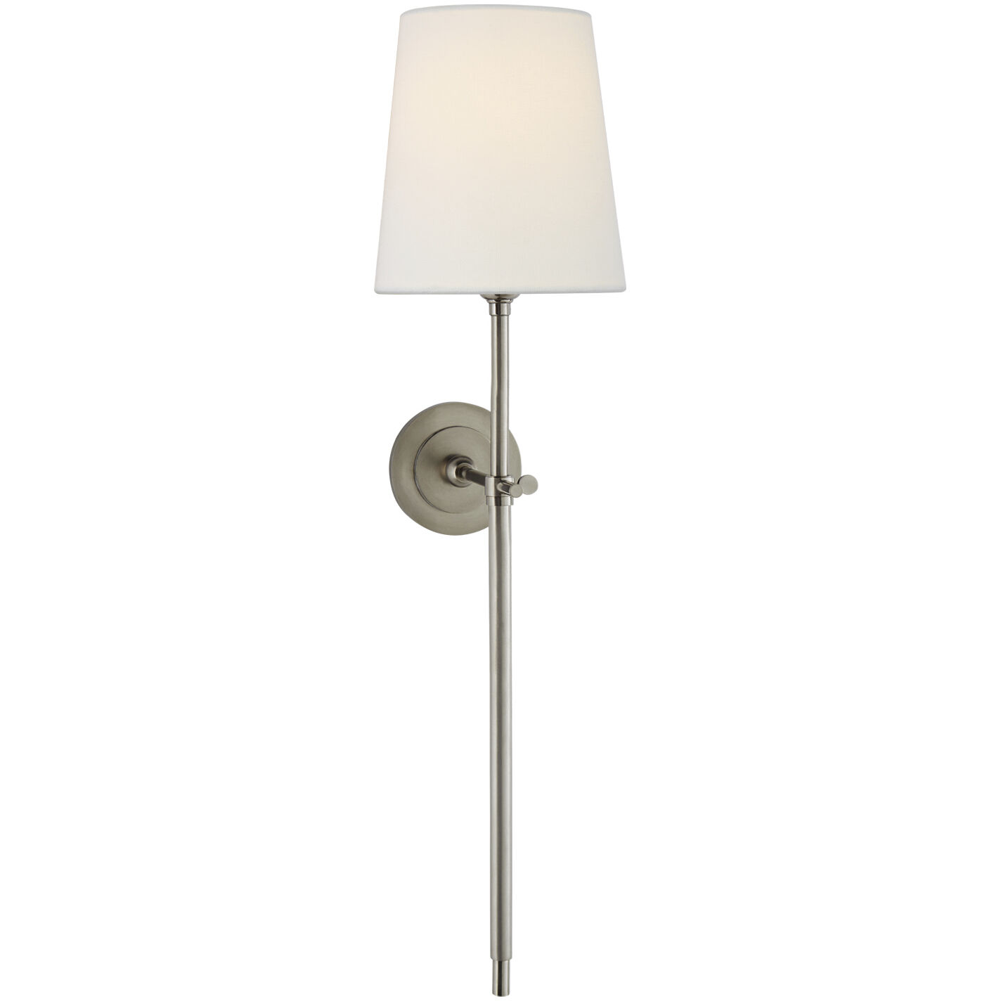 Thomas O'Brien Bryant 1 Light 6.5 inch Antique Nickel Tail Sconce Wall Light in Linen, Large