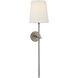 Thomas O'Brien Bryant 1 Light 6.5 inch Antique Nickel Tail Sconce Wall Light in Linen, Large